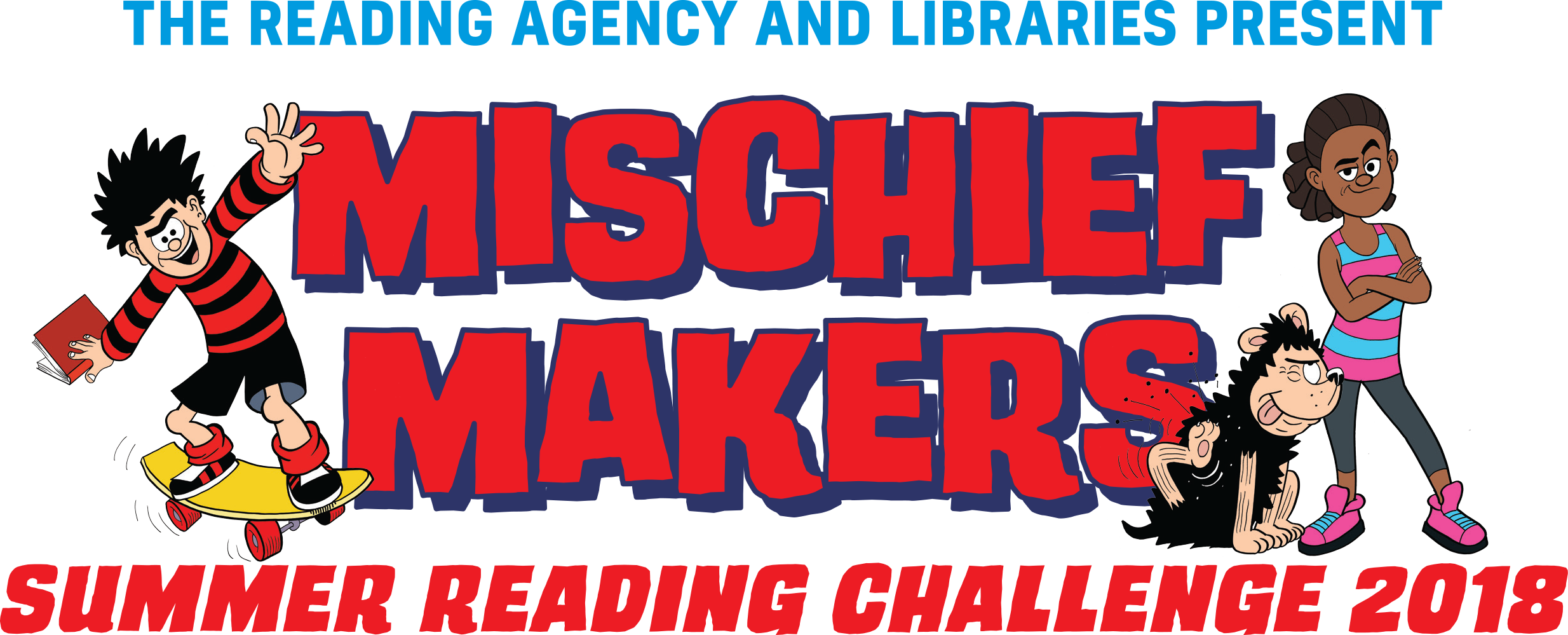 Mischief Makers English&bw Final-4 - Mischief Makers Reading Challenge (2468x999), Png Download