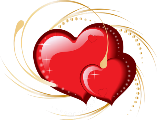 Between Friends, Two Hearts, Valentine Day Love, Clean - Heart (500x384), Png Download