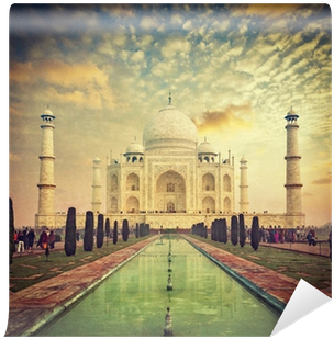 Taj Mahal On Sunrise Sunset, Agra, India Wall Mural - Heritage Tourism In India (400x400), Png Download