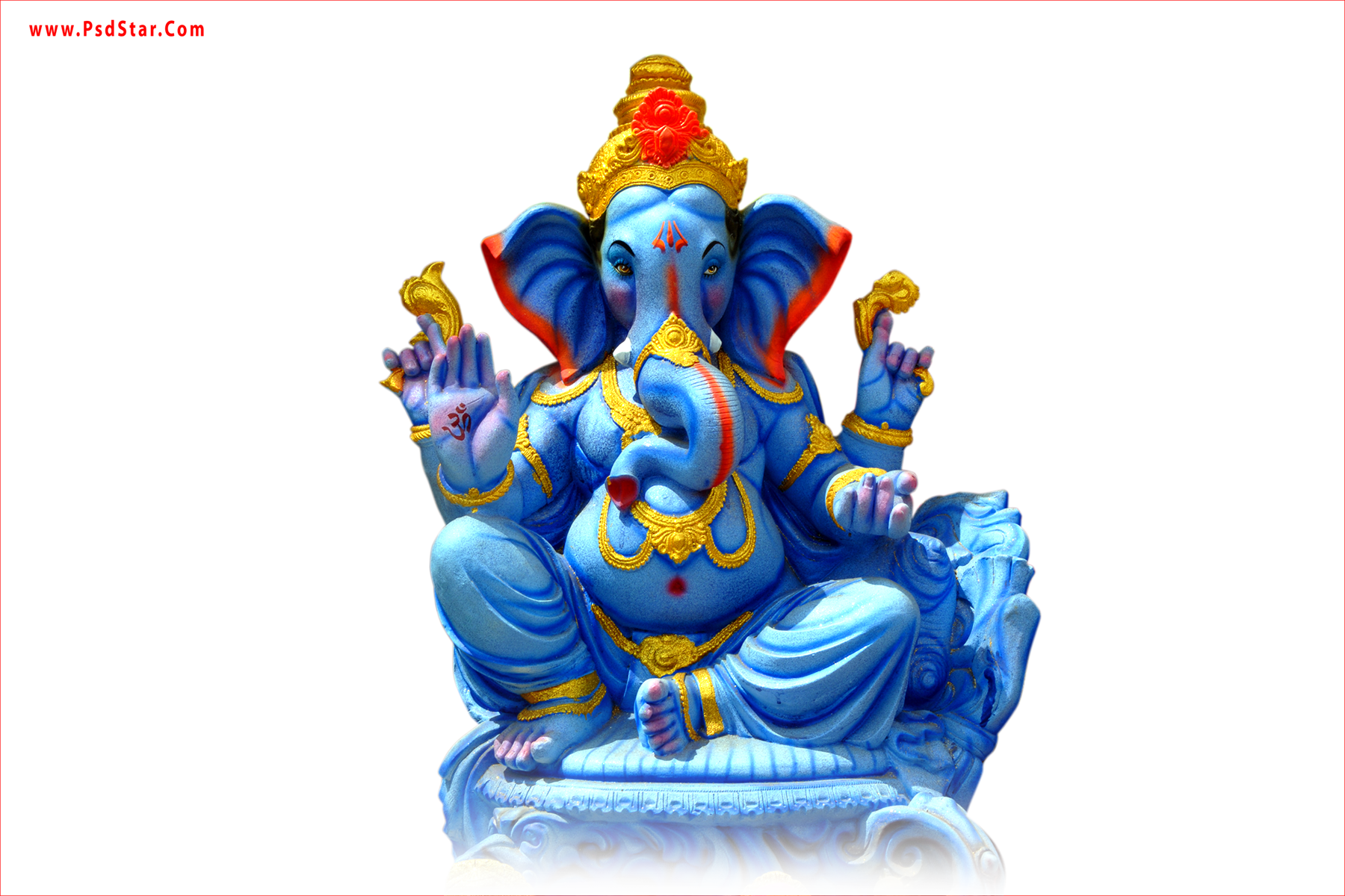 Ganesh Chaturthi Png Transparent Images 3 Pngio Transparent - Statue (1800x1200), Png Download