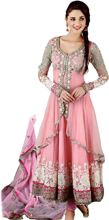 Jacket Frock Suit Png Free Background - Top Amazon Dresses Anarkali (620x726), Png Download