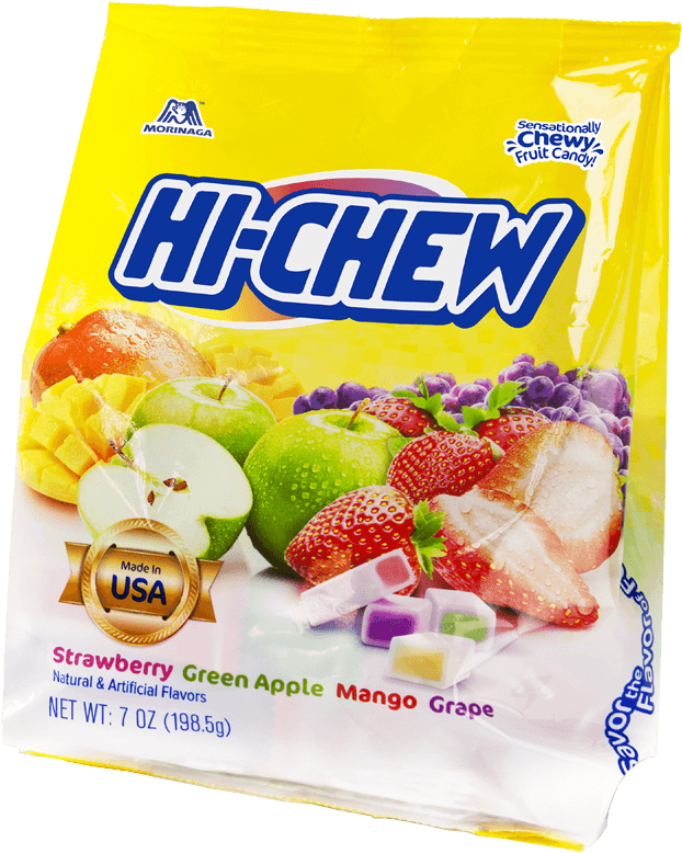 Original Mix Gusset Bag 7oz - Hi Chew Bites Candy, Chewy Fruit, Mango (900x900), Png Download