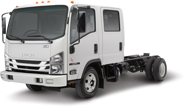 Npr Xd Diesel Crew Cab - Isuzu 4 Door Truck (600x351), Png Download