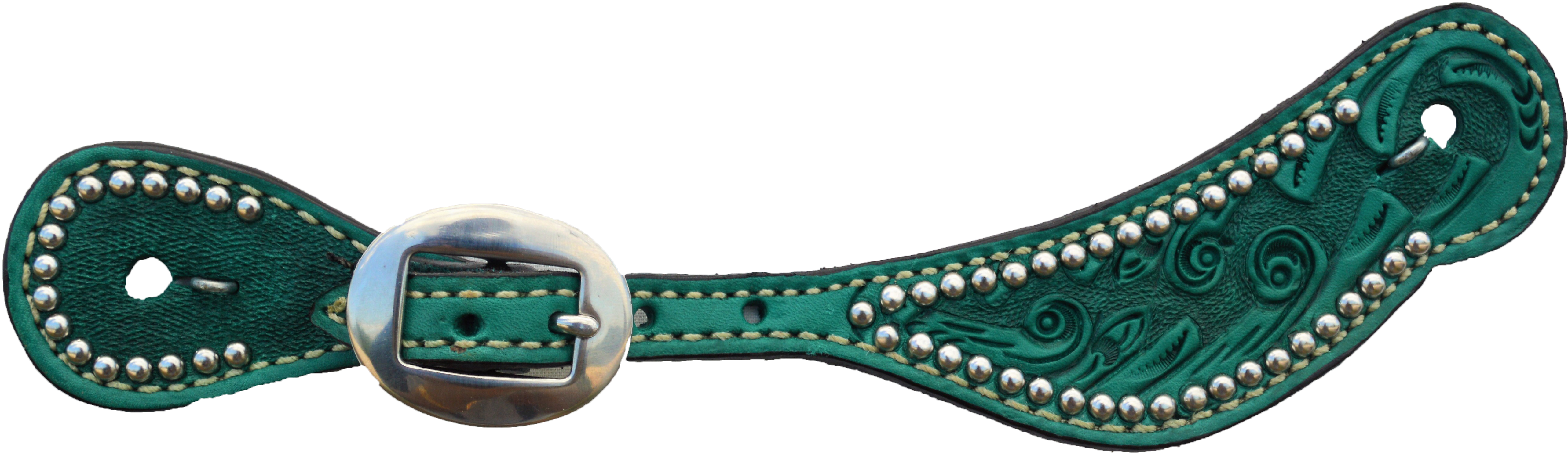 382-qp Ladies/youth Turquoise Spur Strap W/ Small Silver - Strap (5236x3481), Png Download