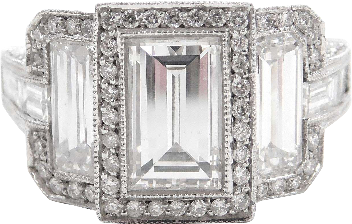 Fancy Custom - Fancy Custom 5.24 Ctw Diamond Engagement Ring Platinum (1226x1226), Png Download