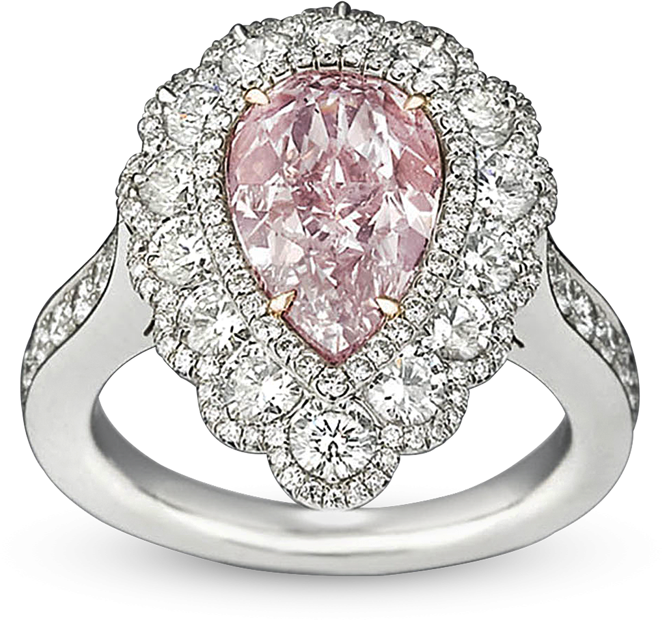 Fancy Pink Diamond Ring, - 2.58 Carat Fancy Pink Diamond Ring (2500x2000), Png Download