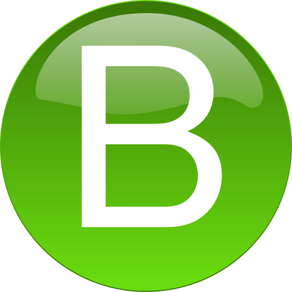 Green B Clip Art At Clker - Free Clipart Finance (600x600), Png Download