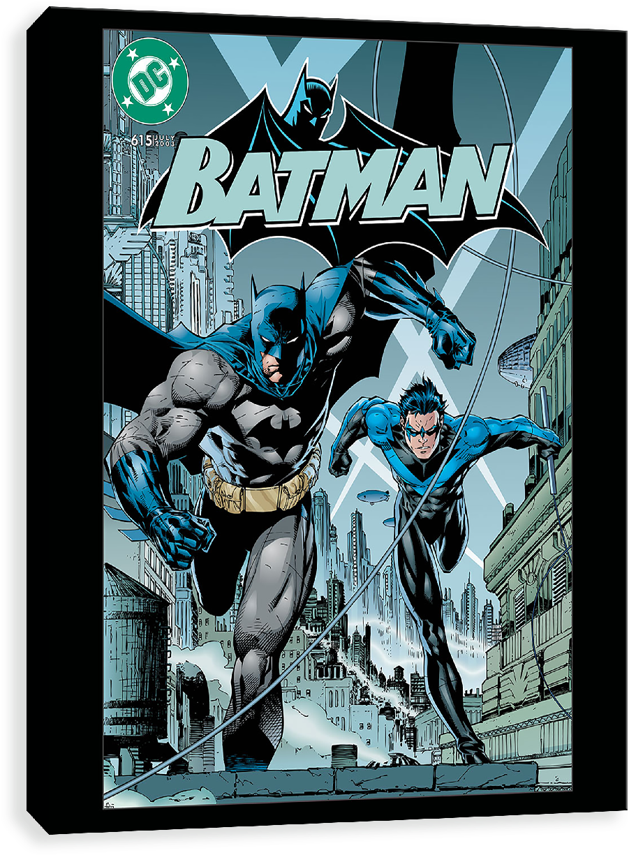 Batman Running In The City - Batman Canvases By Entertainart - Batman Running (1280x1280), Png Download