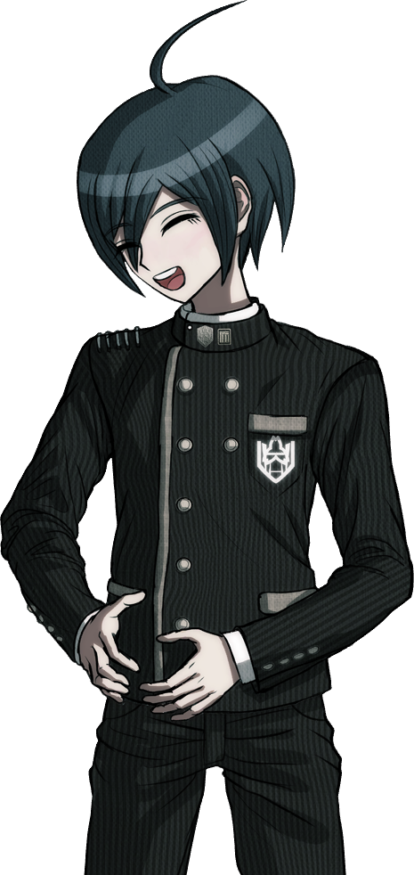 Danganronpa V3 Shuichi Saihara Halfbody Sprite (16) - Shuichi Saihara Happy Sprite (465x982), Png Download