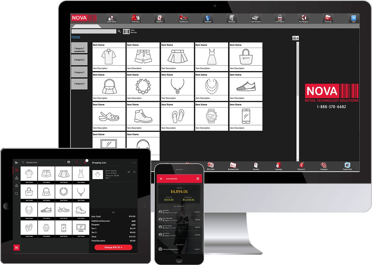 Kiosk Point Of Sale Systems - Nova Pos (1204x858), Png Download