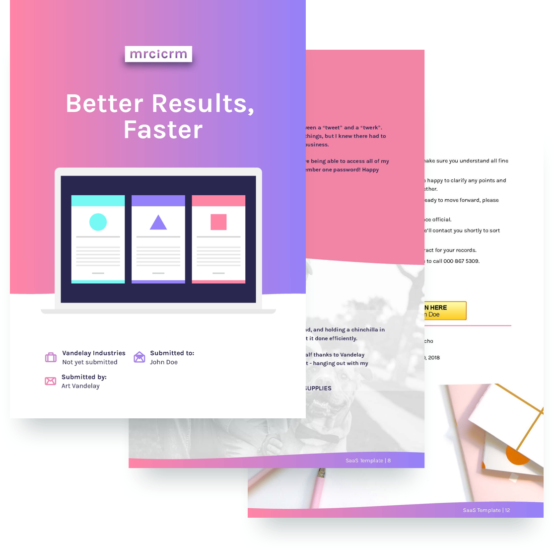 Saas Proposal Template - Software As A Service (1116x1107), Png Download