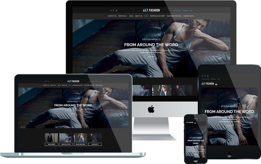 Lt Fashion Free Responsive Fashion Store / Clothes - Relógio Masculino Couro Sinobi 9563 (1000x750), Png Download