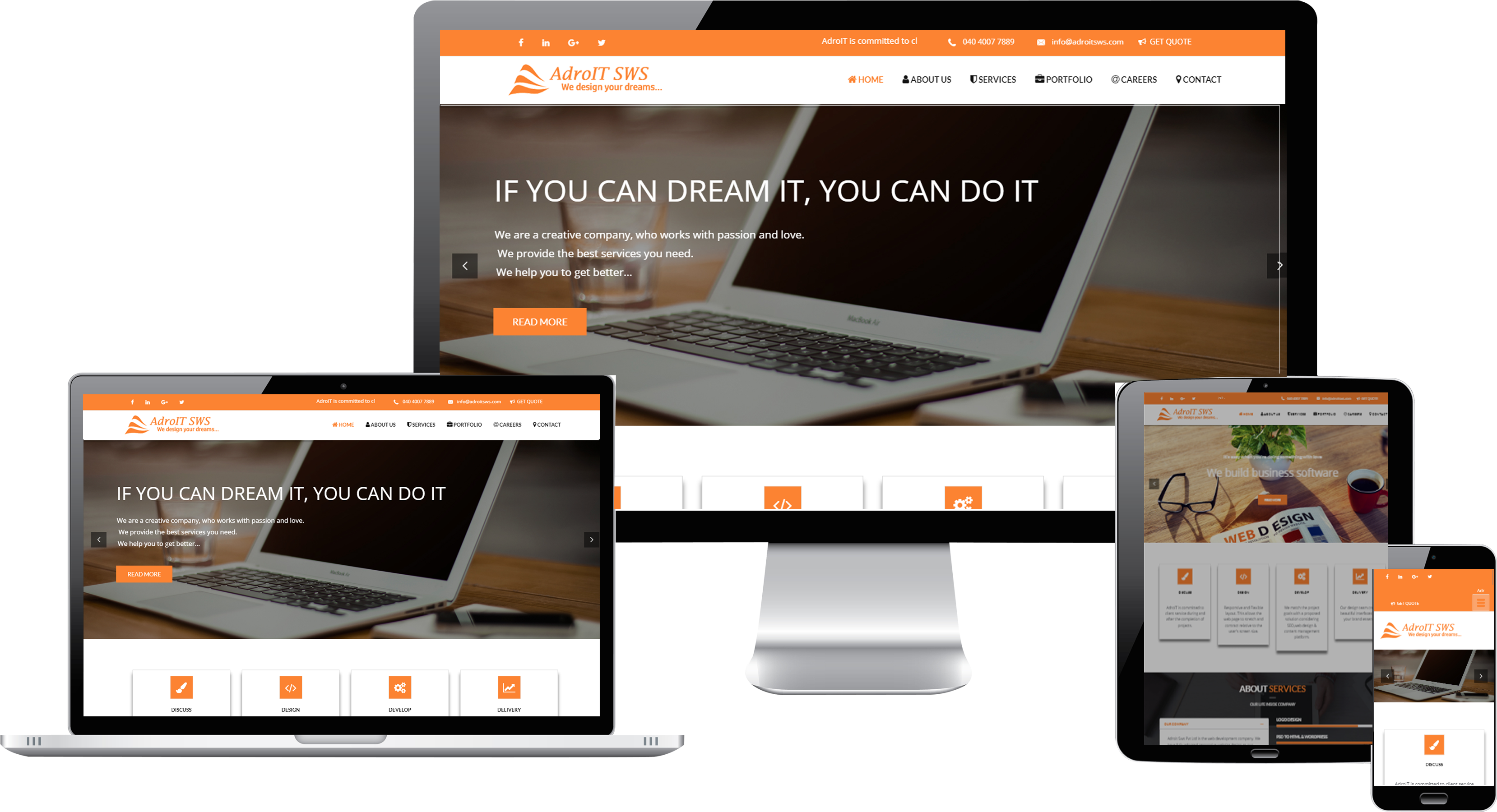 Advantages Of A Responsive Design - Website (3509x1968), Png Download