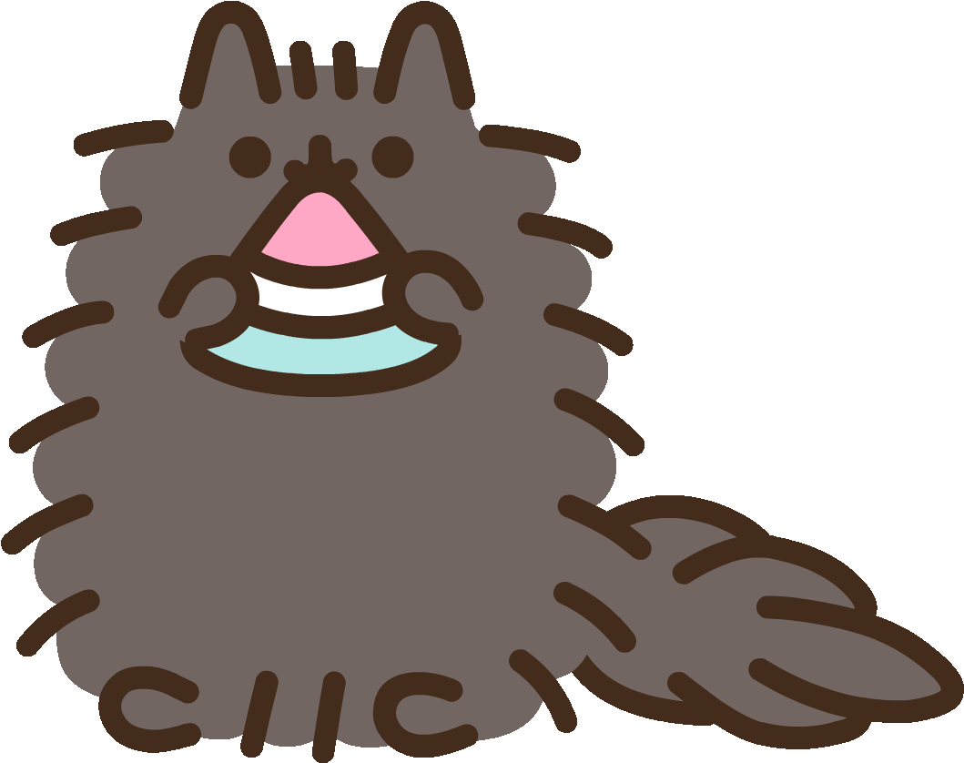 Hungry Cat Sticker Pusheen For Ios Android Giphy Gif - Pip The Cat Pusheen (1080x1080), Png Download