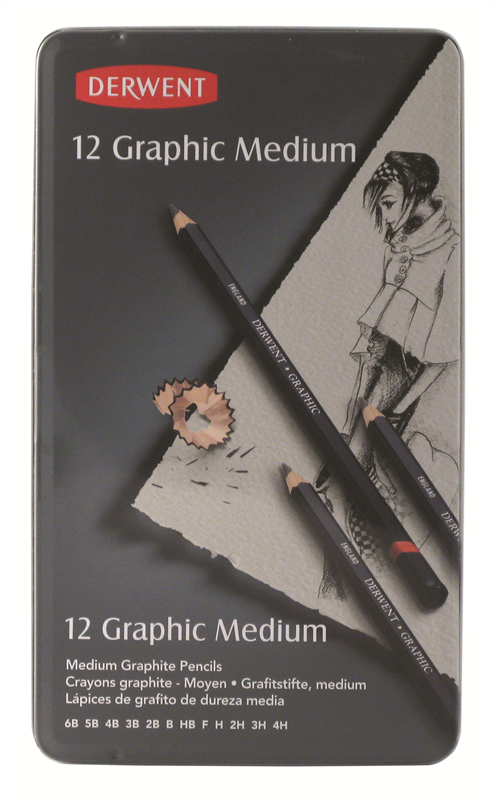 Graphic Medium Pencil Set - Derwent Graphic Medium Pencils (800x800), Png Download