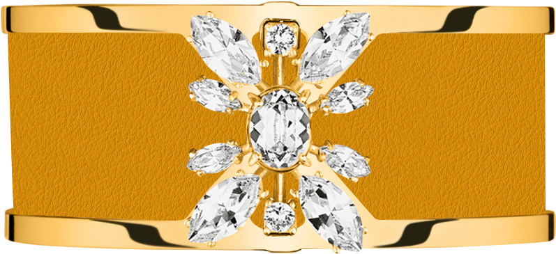 Cuff Structure 25mm Gold, Facette Removable 25mm Clip - Les Georgettes (1245x1140), Png Download