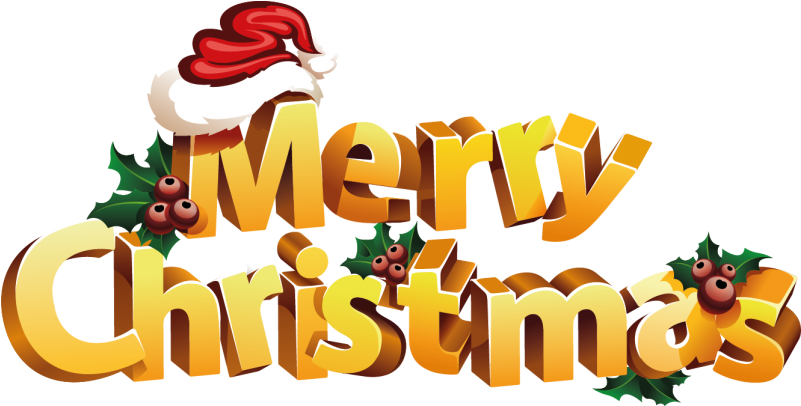 Stickers Texte Merry Christmas 3d Repositionnable - Christmas Day (800x800), Png Download