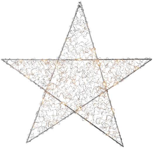 Star Trading Stjerne Loop, 47 Cm Unisex - Loop - Chrome-coloured Led Star 47 Cm (665x1002), Png Download