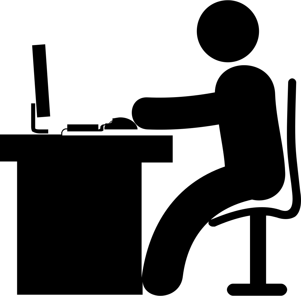 Computer, Workplace Icon - People Working Icon Png (980x966), Png Download