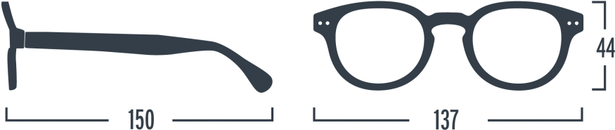 Neushop Izipizi Reading Glasses C Size - See Concept Let Me See Square Readers, Red (1200x770), Png Download