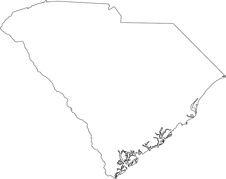 North Carolina State Outline Png Black And White Library - South Carolina Colony Outline (753x597), Png Download