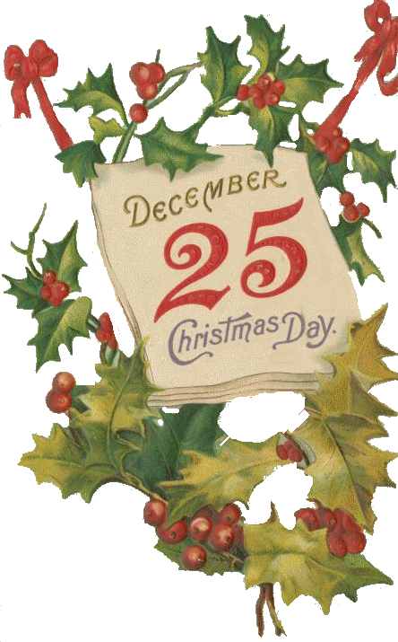 Zoom Diseño Y Fotografia Christmas Vintage Adornos - Old Vintage Christmas Postcards Holly (444x715), Png Download