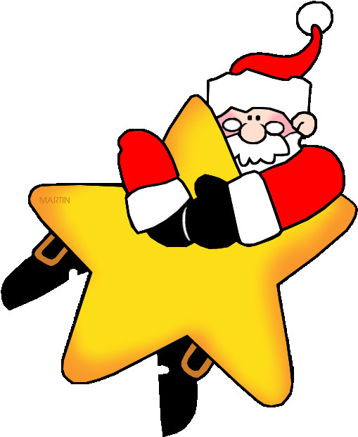 Christmas Star Clip Art Clipart Santa Claus Christmas - Christmas Star Clip Art (547x648), Png Download