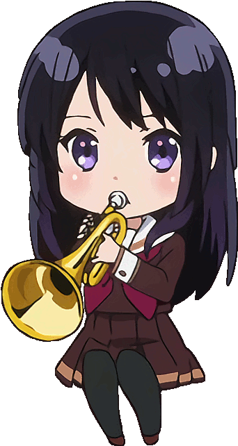 Hibike Euphonium Reina Kousaka Chibi Gif Find Make - Hibike Euphonium Reina Chibi (659x659), Png Download