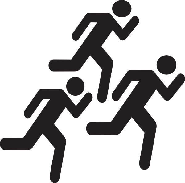 Running Stick Figure - People Running Icon Png (600x593), Png Download