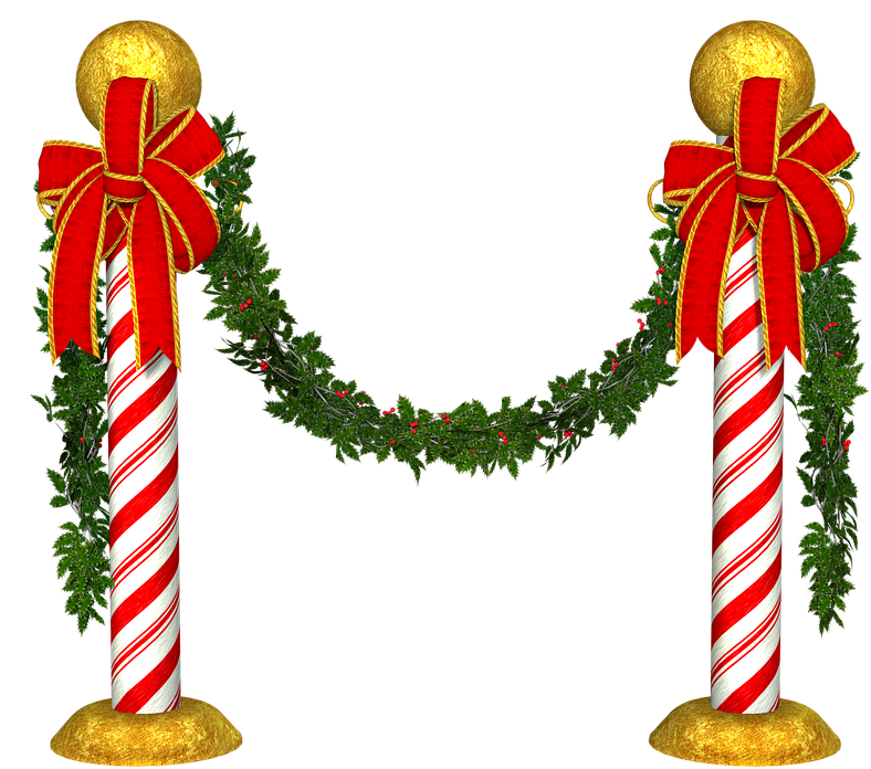 Christmas Wreath Clipart 12, Buy Clip Art - Christmas Tree Candy Cane Garland (811x720), Png Download