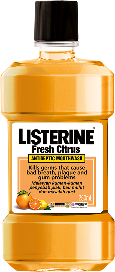 Listerine Fresh Citrus Mouthwash (1024x1024), Png Download