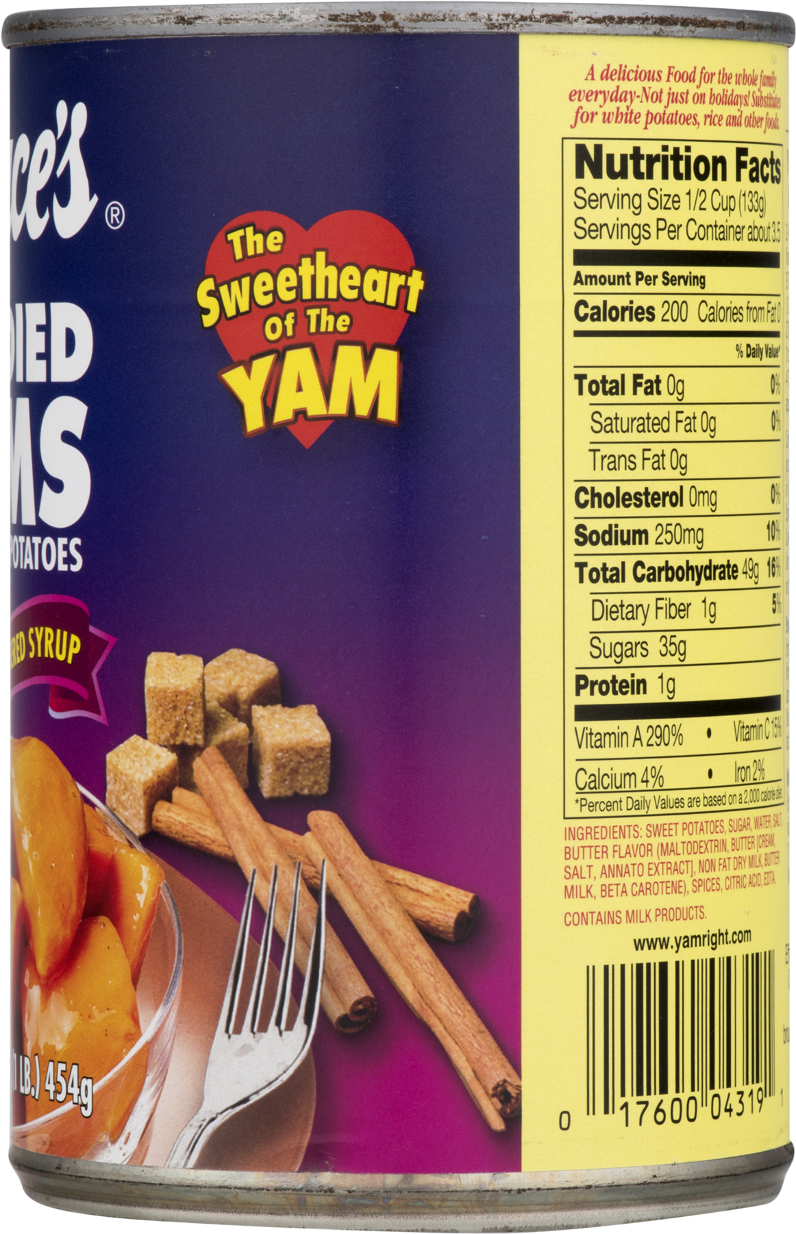 Bruce's Cut Sweet Potatoes Died Yams In Kettle Simmered - Ahold Reduced Fat Milk, Strawberry - 3 Cartons, 8 Fl (1800x1800), Png Download
