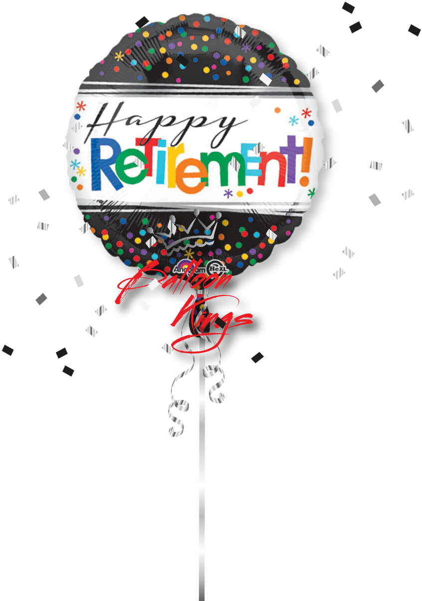 Happy Retirement - Amscan 3281601 Officially Retired Foil Balloon (1068x1280), Png Download