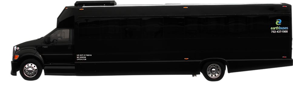 Picture Black And White Las Vegas Luxury Party - 55 Seater Party Bus (971x425), Png Download