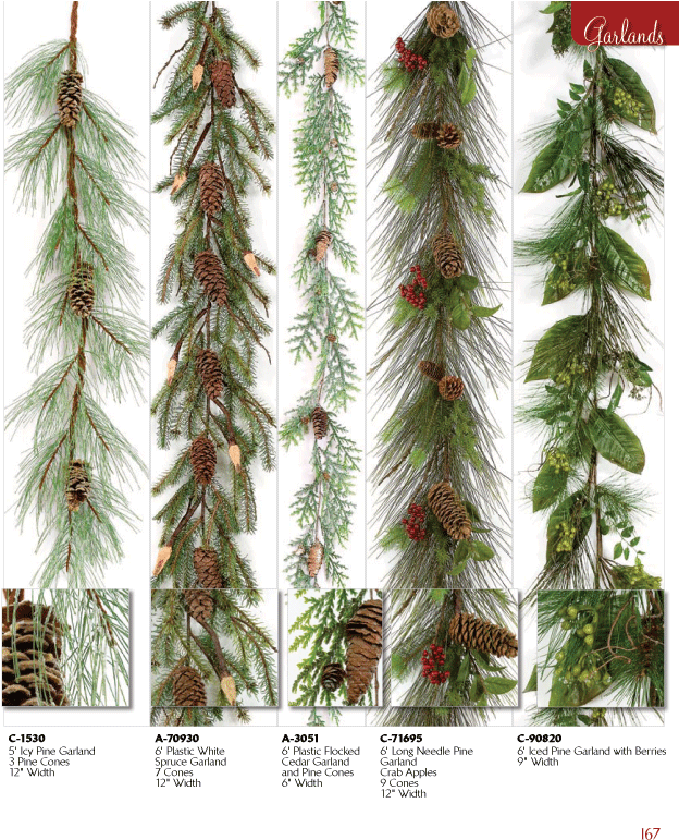 White Pine Garland (657x783), Png Download