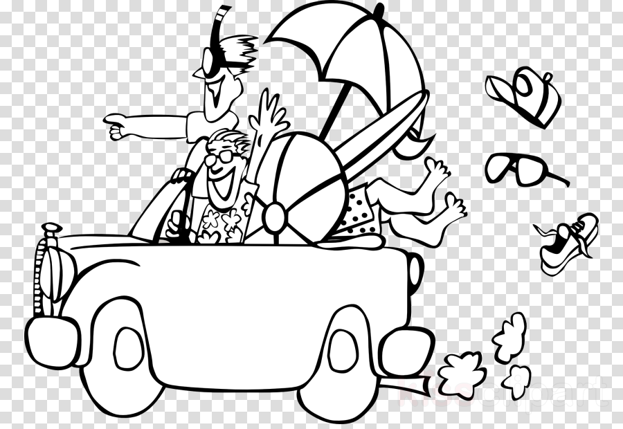 3drose Db 157501 1 Happy Retirement With Car Full Clipart - Fun Clip Art Black And White (900x620), Png Download