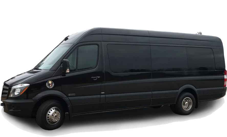 14 Passenger Mercedes-benz Sprinter Executive Van - Compact Van (890x590), Png Download