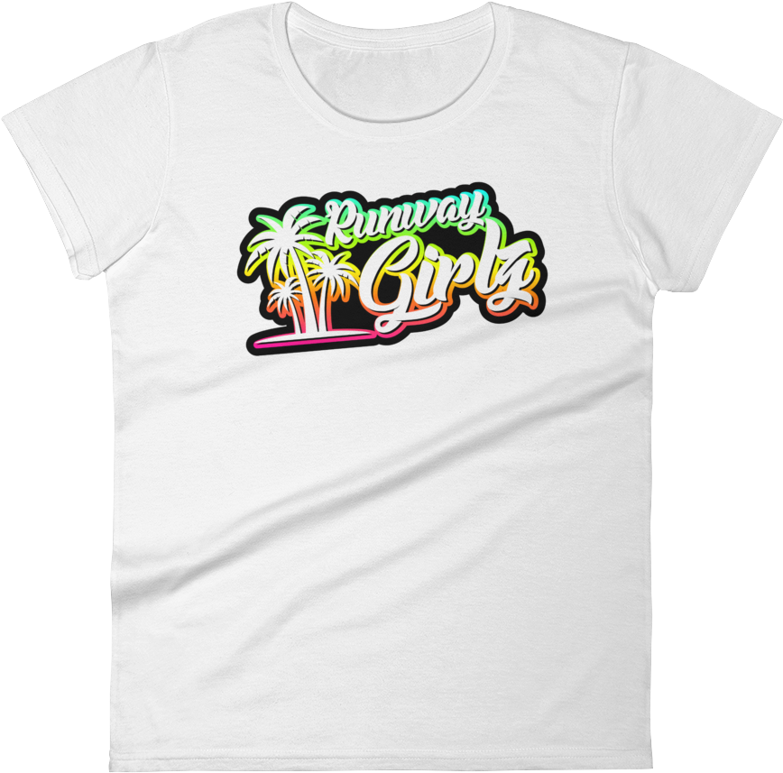 Runway Girlz Neon Tropic Tee - Active Shirt (1000x1000), Png Download