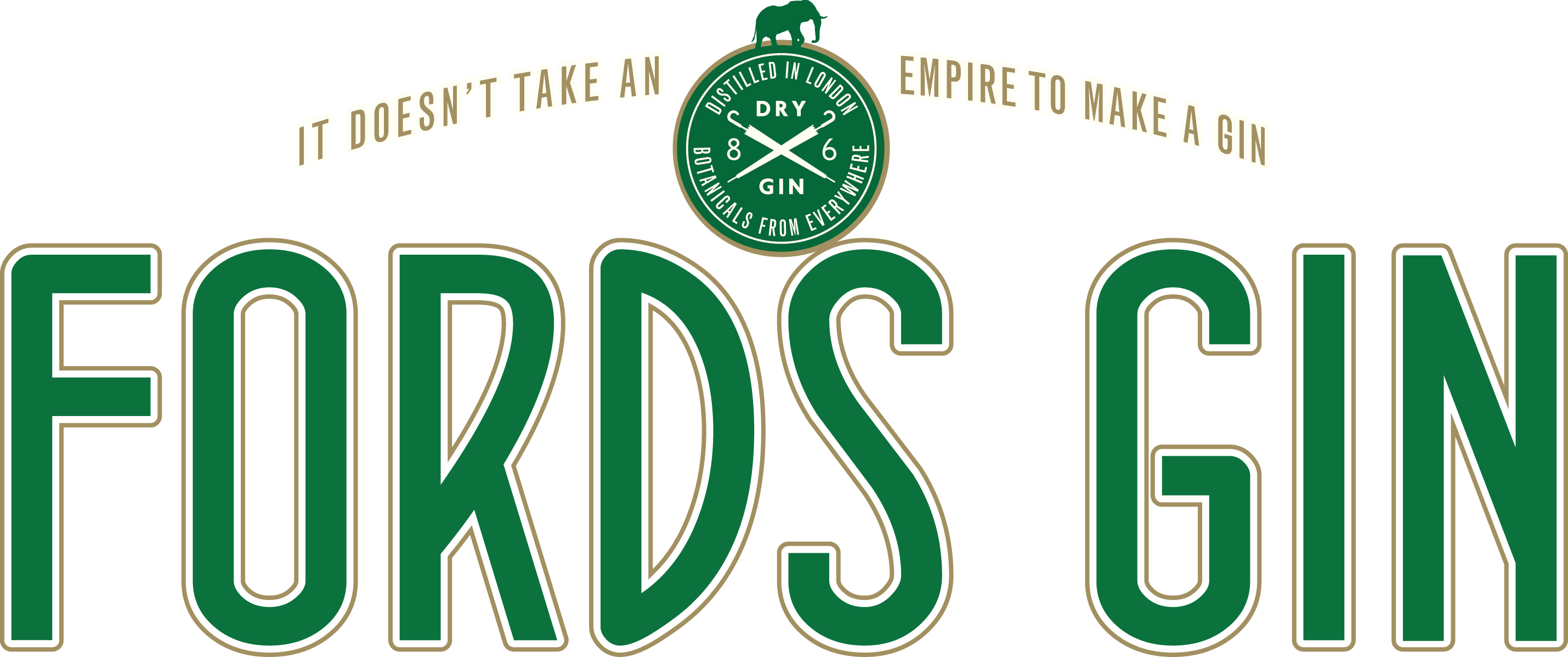 In Partnership With - Fords Gin Logo (2859x1197), Png Download