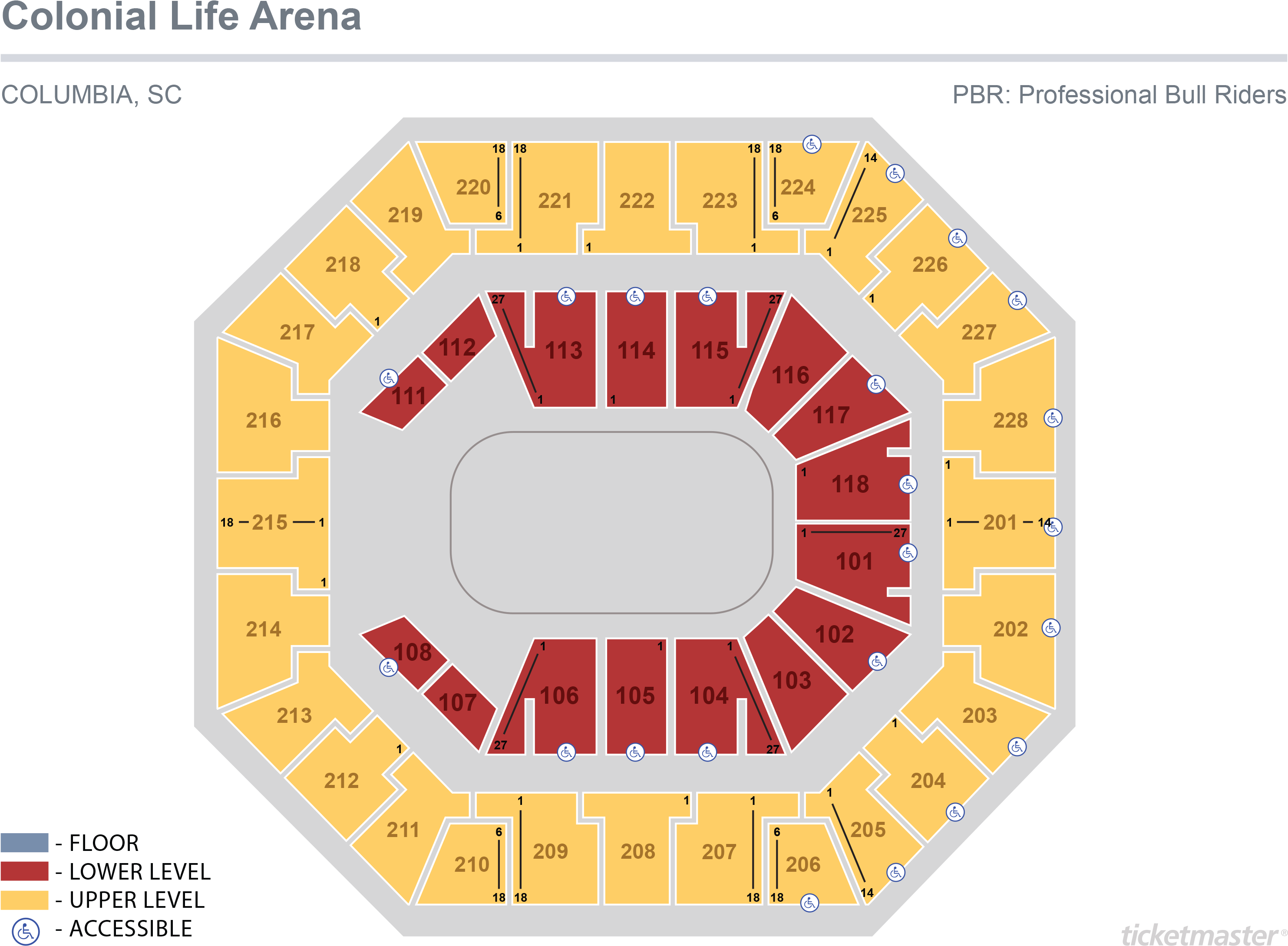 Pbr - January - Colonial Life Arena Detailed Seating - Free Transparent ...