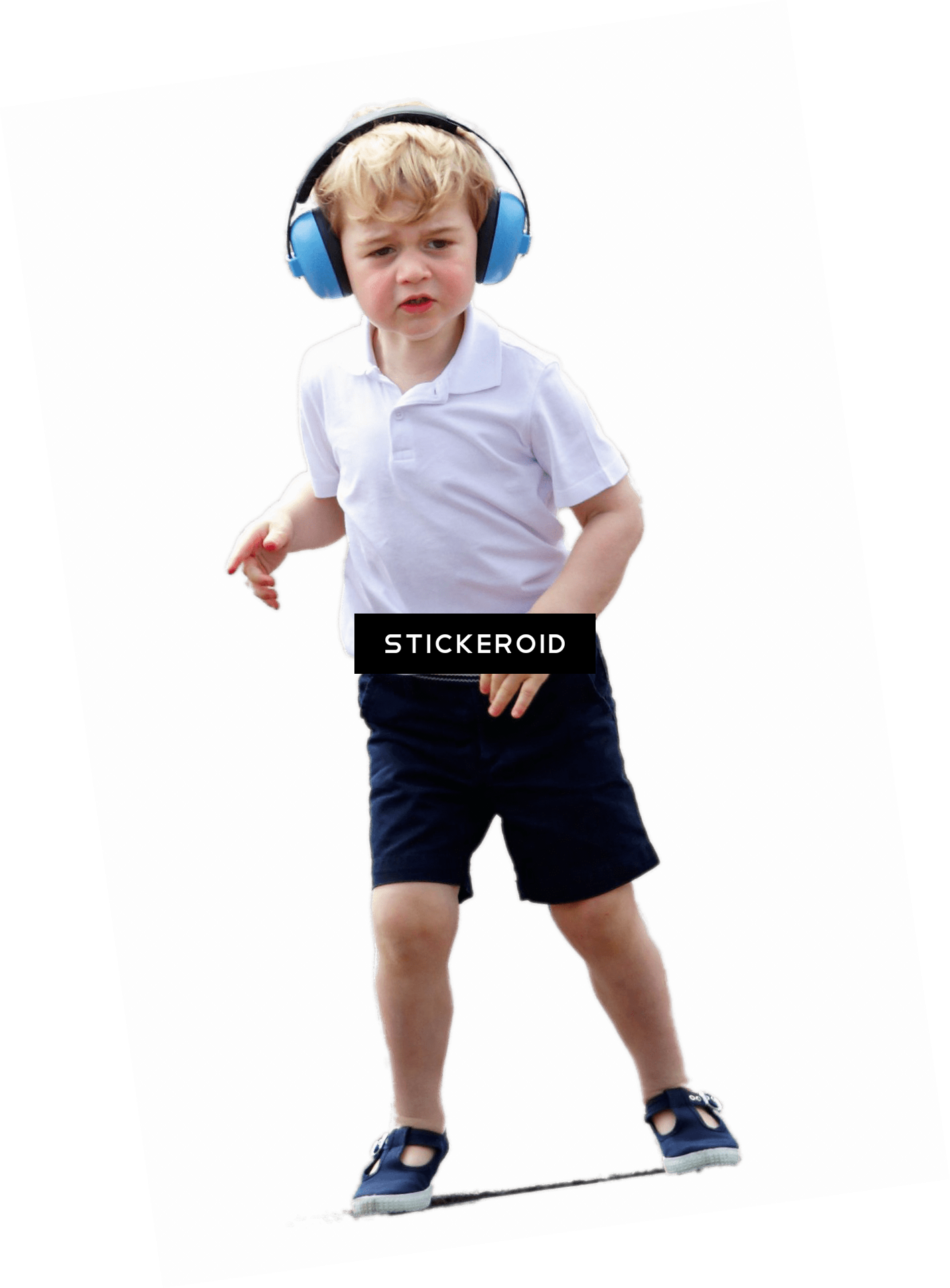 Prince George With Ear Protection (1418x1923), Png Download