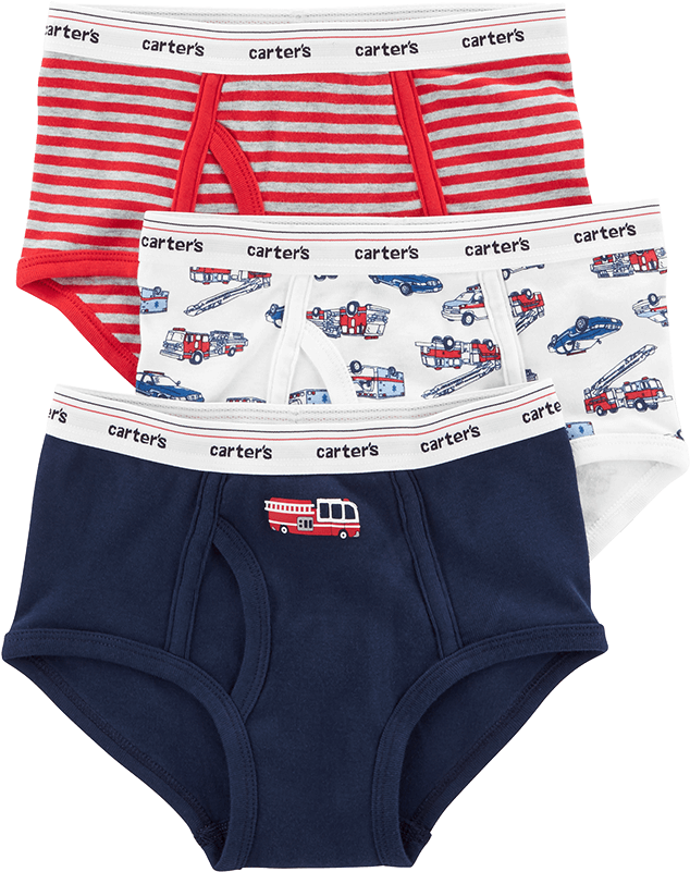 Cotton 100% - Carter's Underwear 3 Pair Briefs-preschool Boys (800x800), Png Download