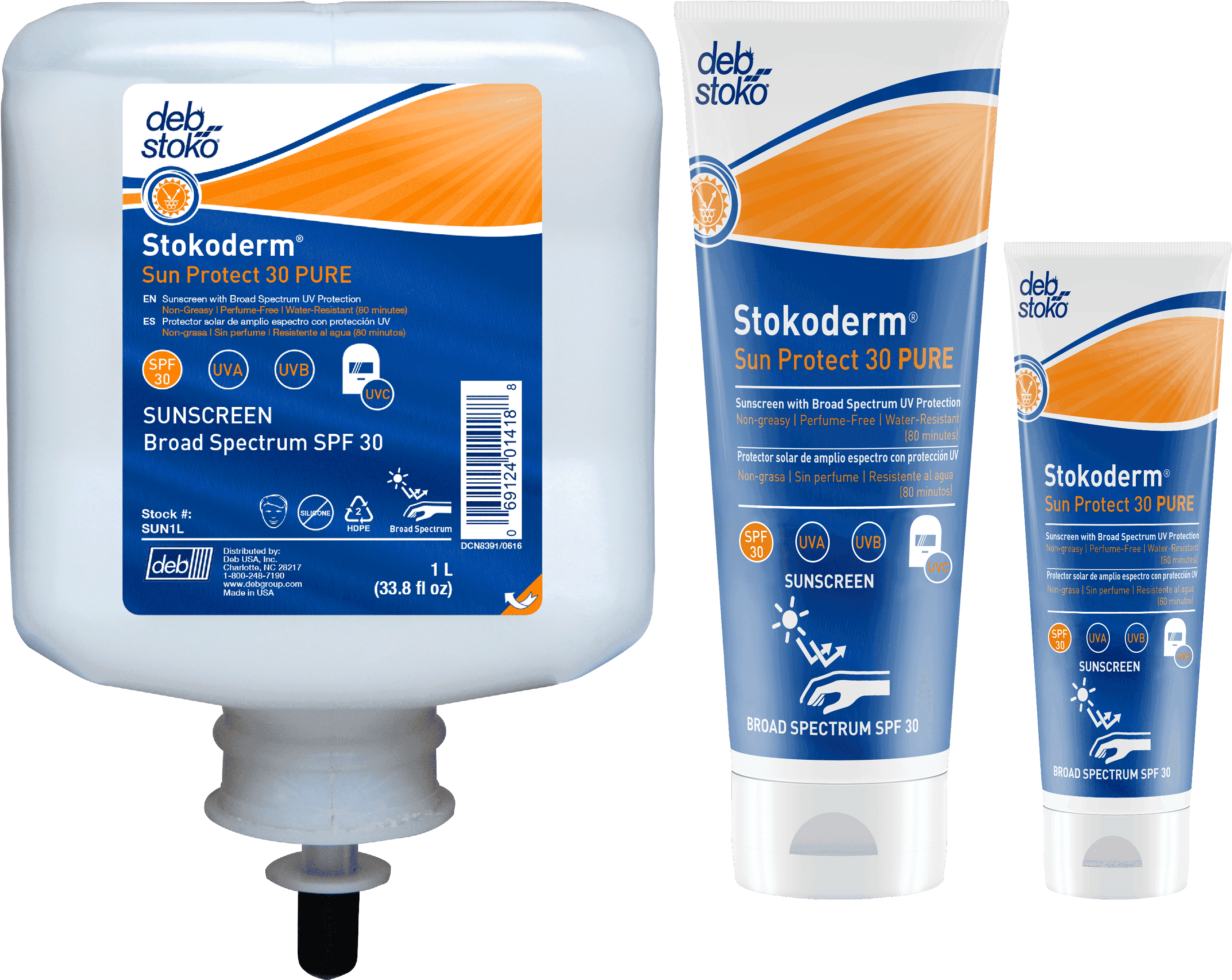 Spf30 Sunscreen, Dye Free, Perfume Free And Water Resistant, - Stokoderm Sun Protect (3000x3000), Png Download