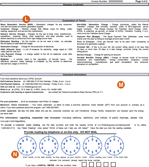 Jcpl Bill Back - Jcpl Sample Bill (600x662), Png Download