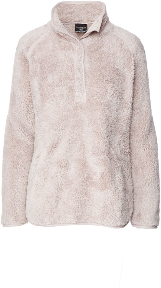 32 Degrees Women's Snap Pullover Sherpa Sweatshirt - Cardigan (1024x1024), Png Download