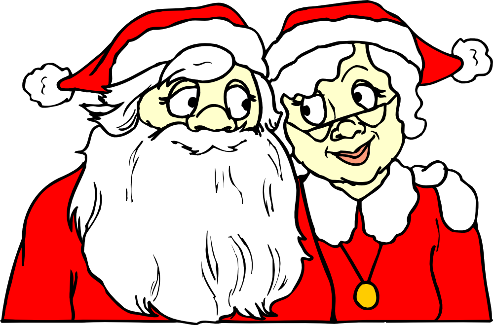 Twitter Colouringbook - - Mrs Claus Clip Art (999x659), Png Download