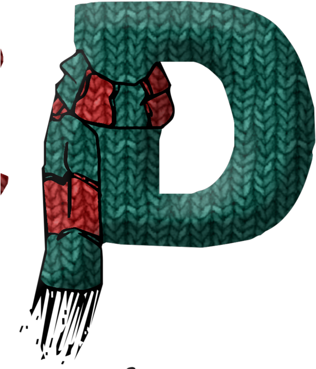 B *✿* Christmas Alphabet, Candy Cane, Letter D, Initials - Letter (641x800), Png Download