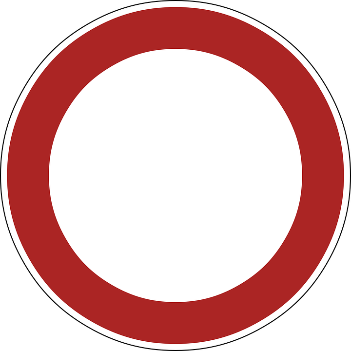 Sign, No Vehicles, Prohibited, Symbol, Forbidden, Cars - Vintage (720x720), Png Download