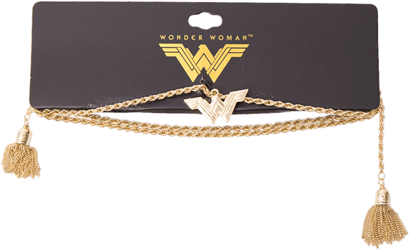 Defend The Earth With This Wonder Woman Lasso Necklace - Wonder Woman Movie Sword And Shield Hair Clip Set Gold (600x600), Png Download