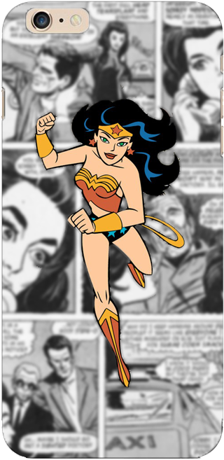Wonderwoman Comic Phone Cover - Iphone 6 Plus & 6s Plus Embossment (800x800), Png Download